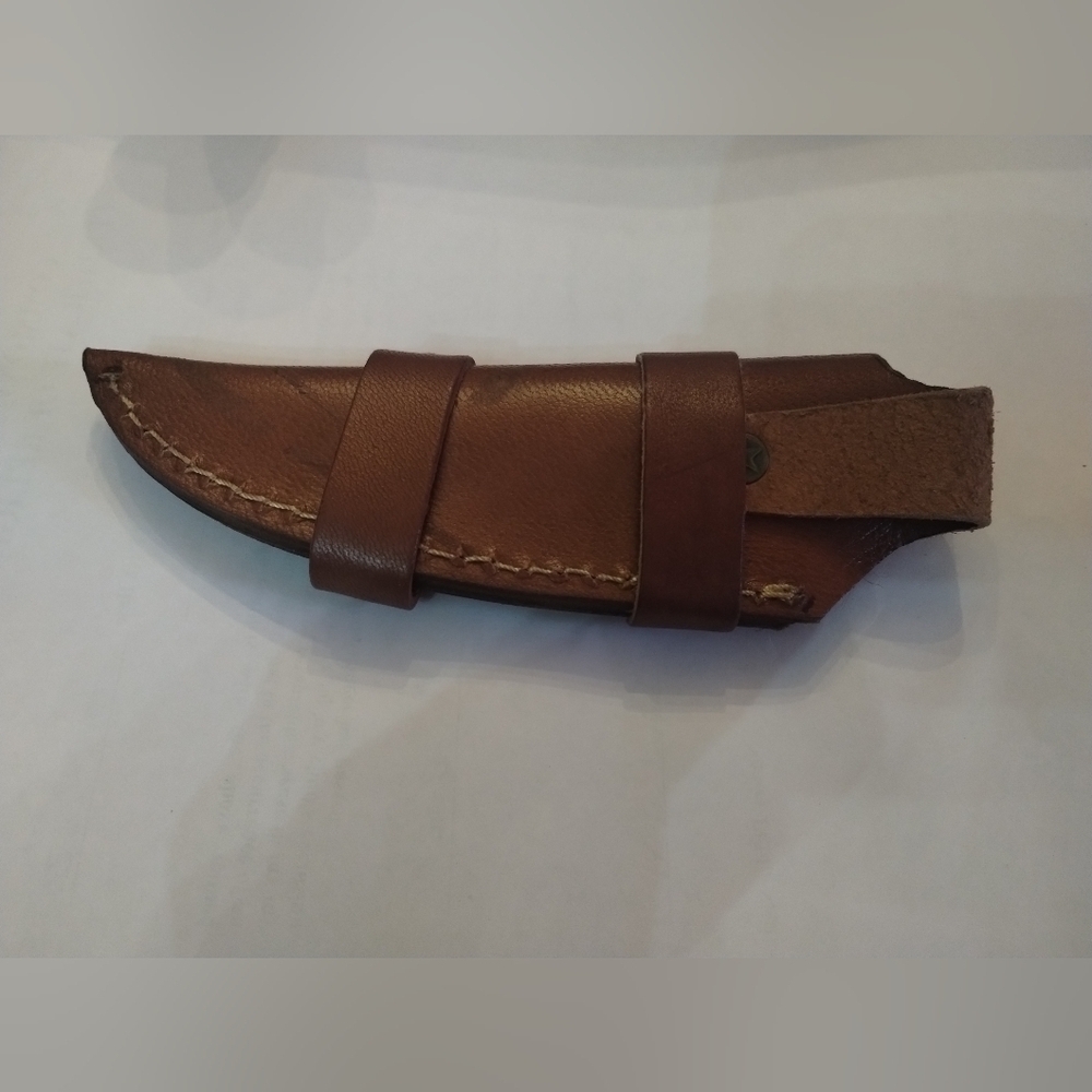 New Damascus steel blade men's hunting knife with sheath red handle - Picture 9 of 9